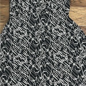 Black and White Script Dress
